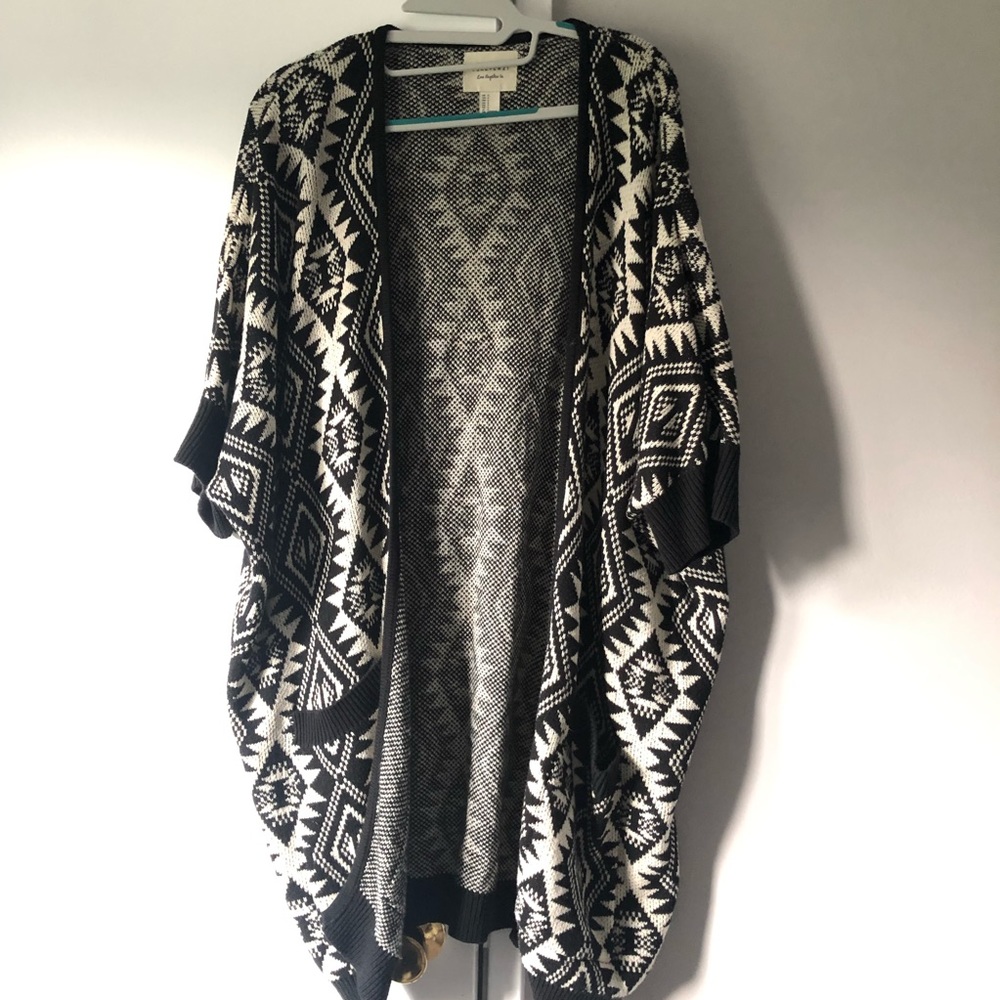Forever 21 Sweaters | Black/White Pattern Cardigan